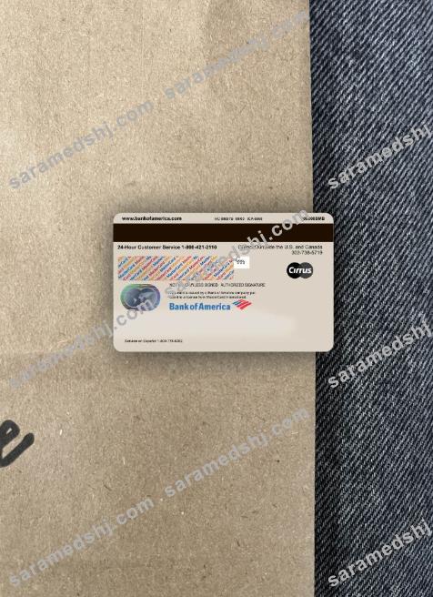 USA Bank of America bank mastercard photolook back